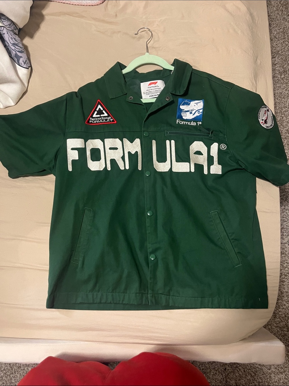 PacSun Green FORMULA1 Button-Down Casual Shirt